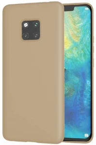Huawei Mate 20 Pro Kılıf İnce Mat Esnek Silikon - Gold