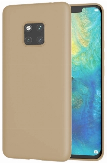 Huawei Mate 20 Pro Kılıf İnce Soft Mat Renkli Esnek Silikon Kapak - Gold