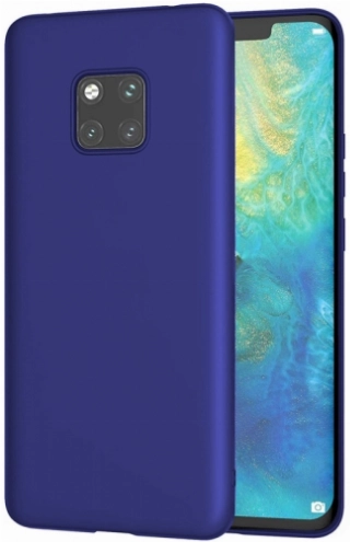 Huawei Mate 20 Pro Kılıf İnce Soft Mat Renkli Esnek Silikon Kapak - Mavi