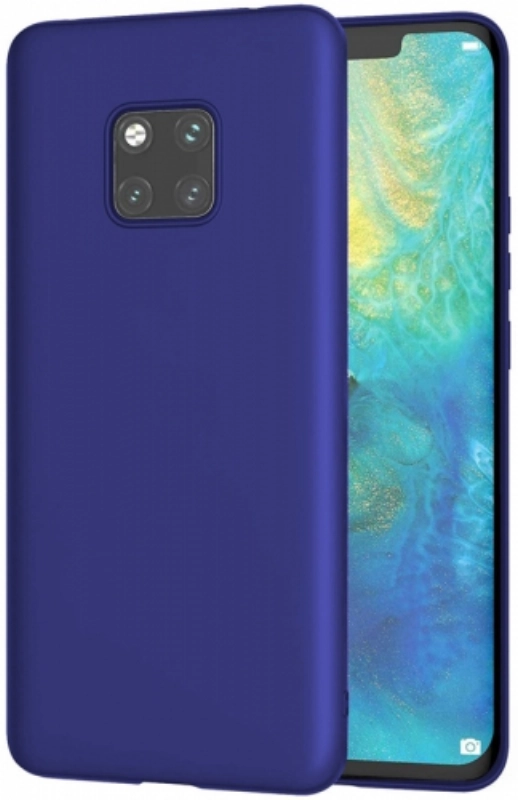 Huawei Mate 20 Pro Kılıf İnce Soft Mat Renkli Esnek Silikon Kapak - Mavi