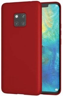 Huawei Mate 20 Pro Kılıf İnce Soft Mat Renkli Esnek Silikon Kapak - Mürdüm