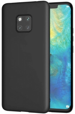 Huawei Mate 20 Pro Kılıf İnce Soft Mat Renkli Esnek Silikon Kapak - Siyah