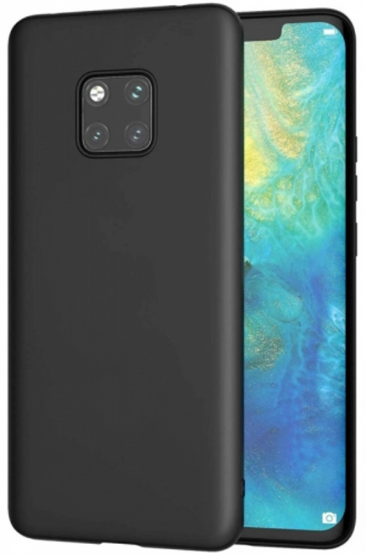 Huawei Mate 20 Pro Kılıf İnce Soft Mat Renkli Esnek Silikon Kapak - Siyah