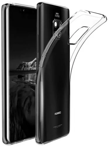 Huawei Mate 20 Pro Kılıf Ultra İnce Kaliteli Esnek Silikon 0.2mm - Şeffaf