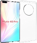 Huawei Mate 40 Pro Kılıf Kamera Korumalı Esnek Silikon Kapak - Şeffaf