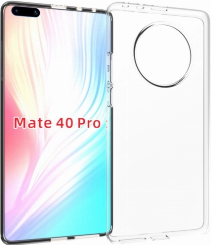 Huawei Mate 40 Pro Kılıf Kamera Korumalı Esnek Silikon Kapak - Şeffaf