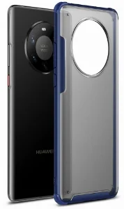 Huawei Mate 40 Pro Kılıf Volks Serisi Kenarları Silikon Arkası Şeffaf Sert Kapak - Lacivert