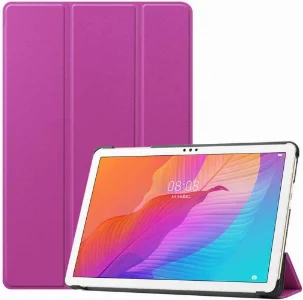 Huawei MatePad 10s Tablet Kılıfı Standlı Smart Cover Kapak - Pembe