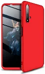 Huawei Nova 5T Kılıf 3 Parçalı 360 Tam Korumalı Rubber AYS Kapak  - Kırmızı