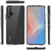 Huawei Nova 5T Kılıf Korumalı Kenarları Silikon Arkası Sert Coss Kapak  - Şeffaf