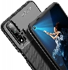 Huawei Nova 5T Kılıf Silikon Parmak İzi Bırakmayan Karbon Soft Negro Kapak - Kahve