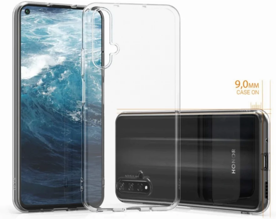 Huawei Nova 5T Kılıf Ultra İnce Esnek Süper Silikon 0.3mm - Şeffaf