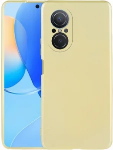 Huawei Nova 9 SE Kılıf İnce Mat Esnek Silikon - Gold