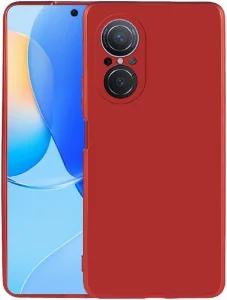 Huawei Nova 9 SE Kılıf İnce Mat Esnek Silikon - Kırmızı