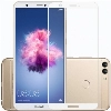 Huawei P Smart 5D Tam Kapatan Kenarları Kırılmaya Dayanıklı Cam Ekran Koruyucu - Beyaz