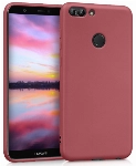 Huawei P Smart Kılıf İnce Soft Mat Renkli Esnek Silikon Kapak - Mürdüm