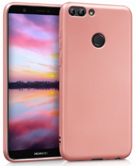 Huawei P Smart Kılıf İnce Soft Mat Renkli Esnek Silikon Kapak - Rose Gold