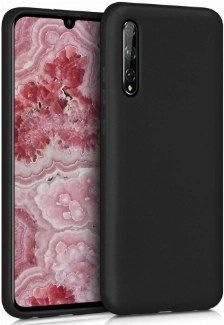 Huawei P Smart S Kılıf İnce Soft Mat Renkli Esnek Silikon Kapak - Siyah