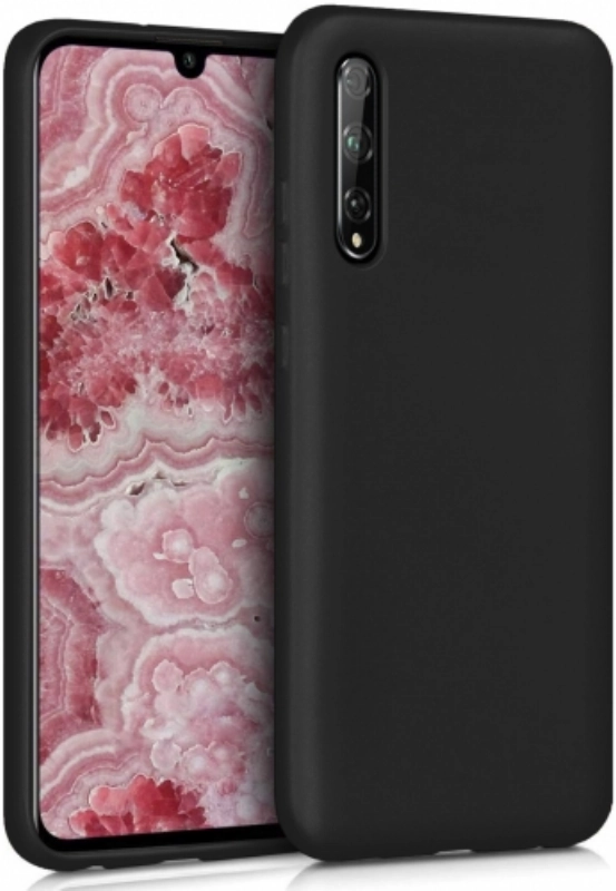 Huawei P Smart S Kılıf İnce Soft Mat Renkli Esnek Silikon Kapak - Siyah