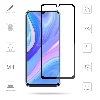 Huawei P Smart S Tam Kapatan 5D Kenarları Kırılmaya Dayanıklı Cam Ekran Koruyucu - Siyah