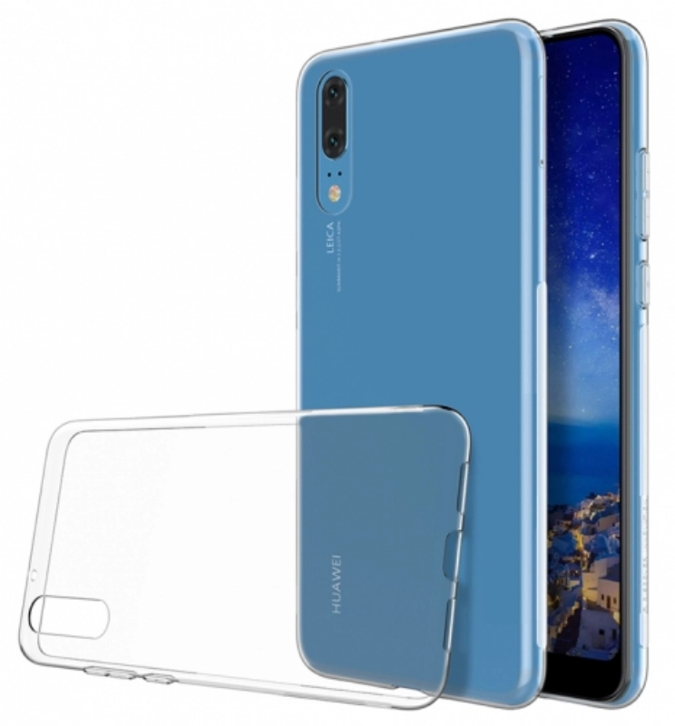 Huawei P20 Kılıf Ultra İnce Kaliteli Esnek Silikon 0.2mm - Şeffaf