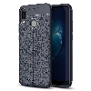 Huawei P20 Lite Kılıf Deri Görünümlü Lüks Parmak İzi Bırakmaz Niss Silikon Kapak - Lacivert