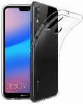 Huawei P20 Lite Kılıf Ultra İnce Kaliteli Esnek Silikon 0.2mm - Şeffaf