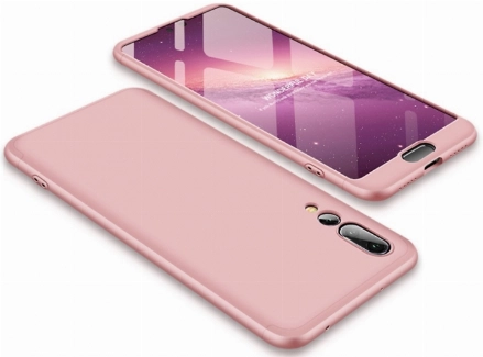 Huawei P20 Pro Kılıf 3 Parçalı 360 Tam Korumalı Rubber AYS Kapak  - Rose Gold