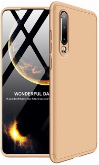 Huawei P30 Kılıf 3 Parçalı 360 Tam Korumalı Rubber AYS Kapak  - Gold