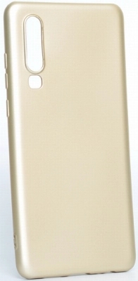 Huawei P30 Kılıf İnce Soft Mat Renkli Esnek Silikon Kapak - Gold