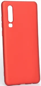 Huawei P30 Kılıf İnce Mat Esnek Silikon - Kırmızı