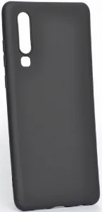 Huawei P30 Kılıf İnce Mat Esnek Silikon - Siyah