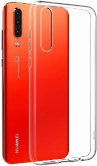 Huawei P30 Kılıf Kamera Korumalı Esnek Silikon Kapak - Şeffaf