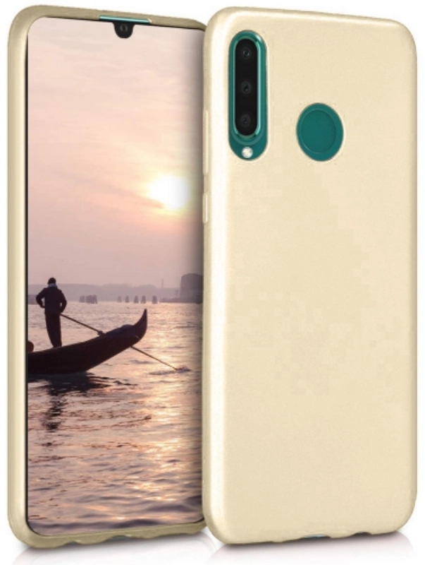 Huawei P30 Lite Kılıf İnce Soft Mat Renkli Esnek Silikon Kapak - Gold