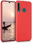 Huawei P30 Lite Kılıf İnce Mat Esnek Silikon - Kırmızı
