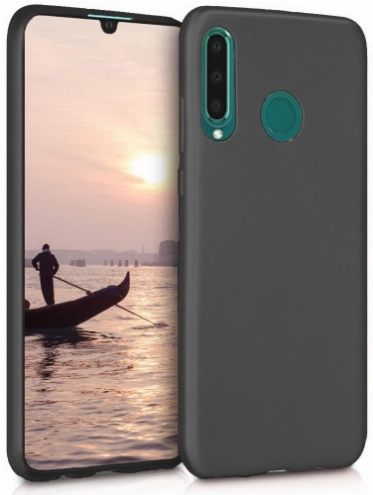 Huawei P30 Lite Kılıf İnce Soft Mat Renkli Esnek Silikon Kapak - Siyah