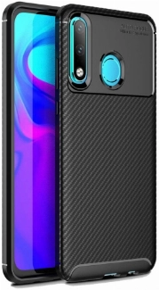 Huawei P30 Lite Kılıf Silikon Parmak İzi Bırakmayan Karbon Soft Negro Kapak - Siyah