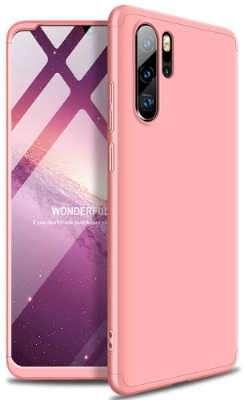 Huawei P30 Pro Kılıf 3 Parçalı 360 Tam Korumalı Rubber AYS Kapak  - Rose Gold