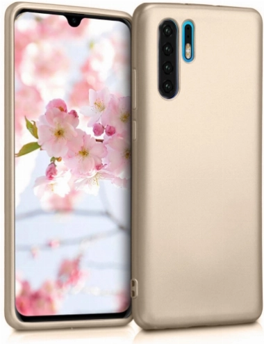 Huawei P30 Pro Kılıf İnce Soft Mat Renkli Esnek Silikon Kapak - Gold