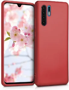 Huawei P30 Pro Kılıf İnce Mat Esnek Silikon - Kırmızı