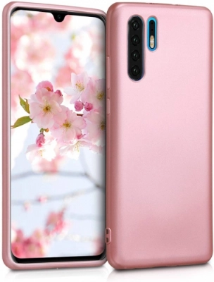 Huawei P30 Pro Kılıf İnce Soft Mat Renkli Esnek Silikon Kapak - Rose Gold