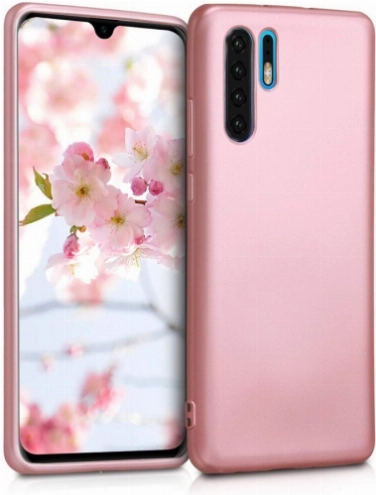 Huawei P30 Pro Kılıf İnce Soft Mat Renkli Esnek Silikon Kapak - Rose Gold