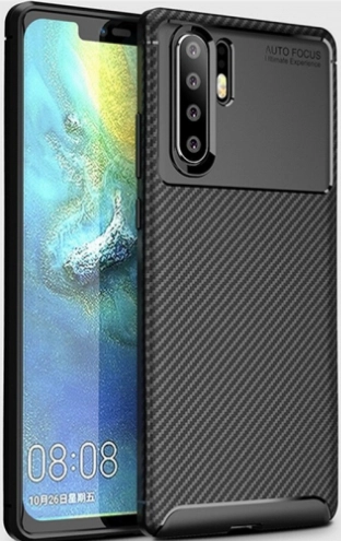 Huawei P30 Pro Kılıf Silikon Parmak İzi Bırakmayan Karbon Soft Negro Kapak - Siyah