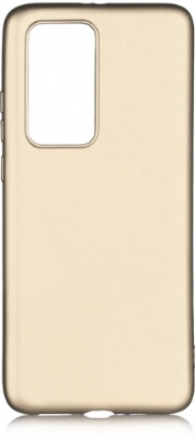 Huawei P40 Kılıf İnce Soft Mat Renkli Esnek Silikon Kapak - Gold