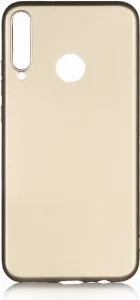 Huawei P40 Lite E Kılıf İnce Mat Esnek Silikon - Gold