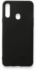 Huawei P40 Lite E Kılıf Liquid Serisi İçi Kadife İnci Esnek Silikon Kapak - Siyah