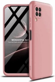 Huawei P40 Lite Kılıf 3 Parçalı 360 Tam Korumalı Rubber AYS Kapak - Rose Gold