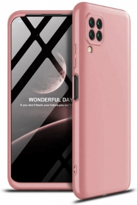 Huawei P40 Lite Kılıf 3 Parçalı 360 Tam Korumalı Rubber AYS Kapak - Rose Gold