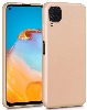 Huawei P40 Lite Kılıf İnce Soft Mat Renkli Esnek Silikon Kapak - Gold