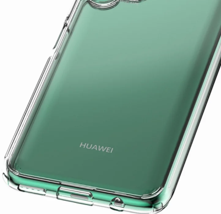 Huawei P40 Lite Kılıf Korumalı Kenarları Silikon Arkası Sert Coss Kapak  - Şeffaf